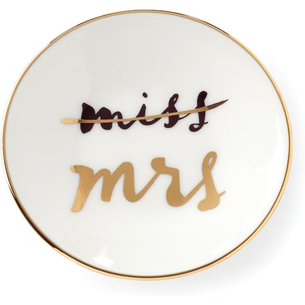 imageKate Spade New York Bridal Party Mrs 2Pc Mug Set 155 LB WhiteRing Dish