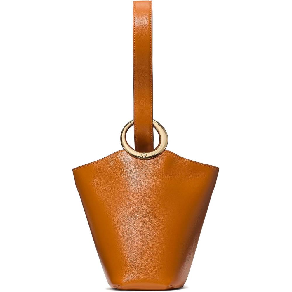 imageKate Spade New York Womens Halo Fine Grain Leather Mini BucketBaked Amber