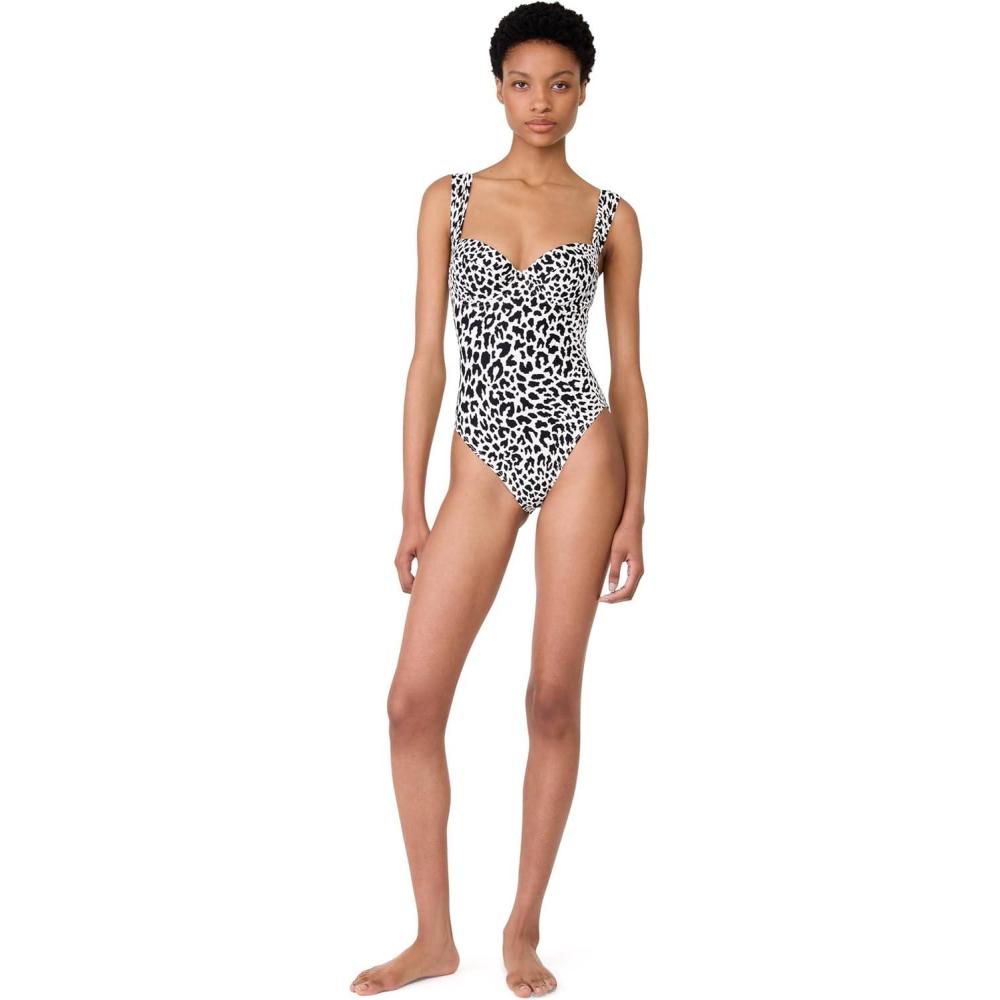 imagekate spade new york Womens Underwire One Piece SwimsuitBlack