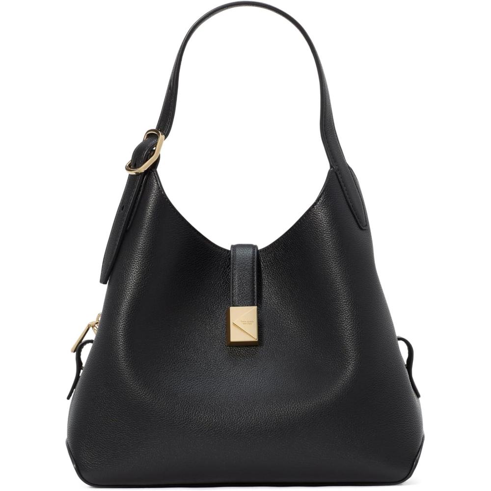 imagekate spade new york womens Deco Pebbled Leather Crossbody ToteBlack