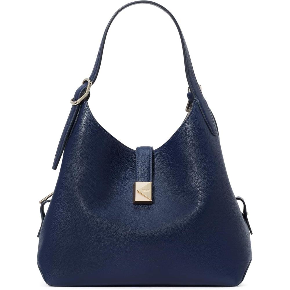 imagekate spade new york womens Deco Pebbled Leather Crossbody ToteParisian Navy