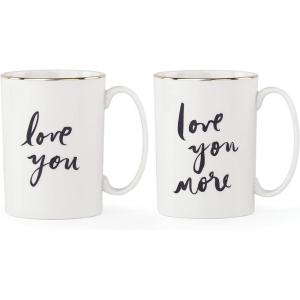 Kate Spade New York Bridal Party Mrs. 2Pc Mug Set, 1.55 LB, White(Mug Set  Love U)