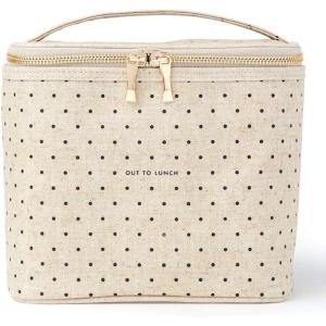 Kate Spade New York Insulated Lunch Tote, Cute Lunch Bag for Women, Compact 8 x 4.5 x 7.23″ Size, Deco Dots (Out To Lunch)