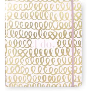 Kate Spade New York Wedding Planning Book and Organizer, Wedding Binder with Pages for To-Do Lists, Notes, Budgeting, Invitations, Growing Tulips(I Do (Gold Heart Knot))