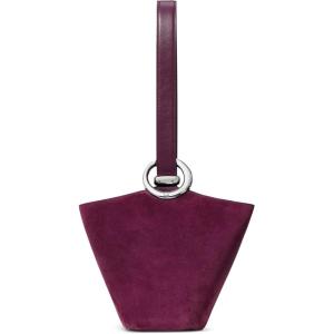 Kate Spade New York Womens Halo Fine Grain Leather Mini Bucket(Purple Agate Suede)