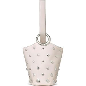 Kate Spade New York Womens Halo Fine Grain Leather Mini Bucket(Studded Cream)