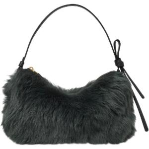 kate spade new york Loop Pebbled Leather Shoulder(Shearling Deep Evergreen)