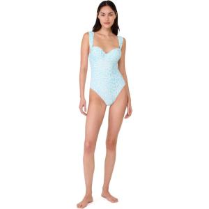 kate spade new york Womens Underwire One Piece Swimsuit(Blue)