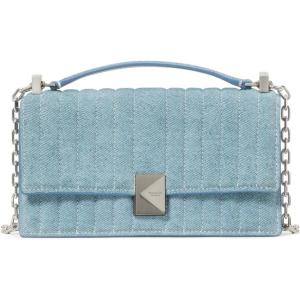 kate spade new york womens Deco Mini Leather Flap Chain Crossbody(Denim Blue Multi)