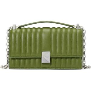 kate spade new york womens Deco Mini Leather Flap Chain Crossbody(Jungle Vine)