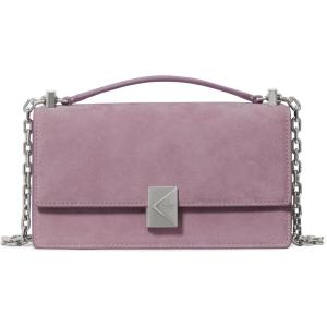 kate spade new york womens Deco Mini Leather Flap Chain Crossbody(Market Purple Suede)