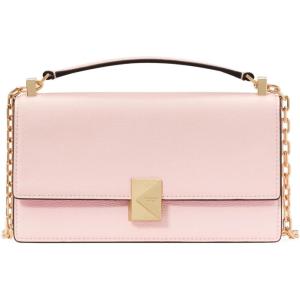 kate spade new york womens Deco Mini Leather Flap Chain Crossbody(Pastry Pink)