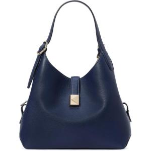 kate spade new york womens Deco Pebbled Leather Crossbody Tote(Parisian Navy)