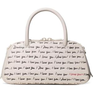 kate spade new york womens Grace Fine Grain Leather Mini Bag(Cream I Love You Script)