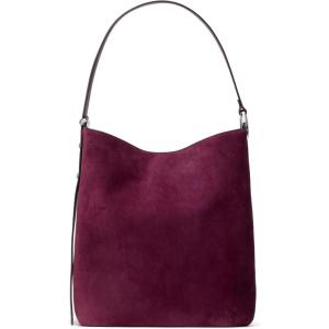 kate spade new york womens Halo Fine Grain Leather Large Bucket(Purple Agate Suede)