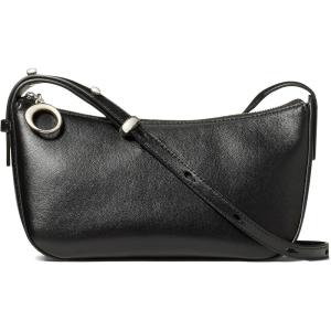 kate spade new york womens Halo Glazed Leather Crossbody(Black)