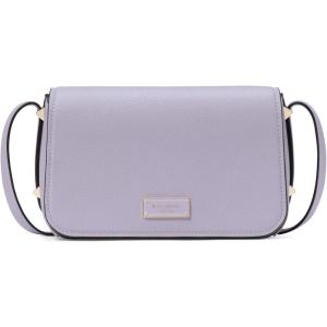 kate spade new york womens Liv Small Flap Crossbody(Pebbled Leather Lavender Cream)