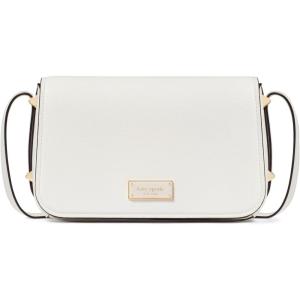 kate spade new york womens Liv Small Flap Crossbody(Pebbled Leather True White)