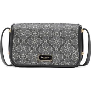 kate spade new york womens Liv Small Flap Crossbody(Spade Flower Black Multi)
