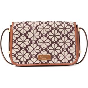 kate spade new york womens Liv Small Flap Crossbody(Spade Flower Burgundy Multi)