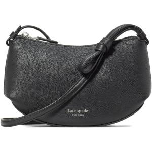 kate spade new york womens Loop Pebbled Leather Crossbody(Black)