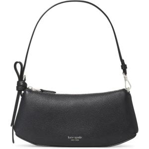 kate spade new york womens Loop Pebbled Leather Pochette(Black)
