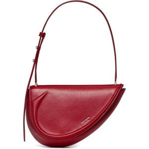 kate spade new york womens The Spade Fine Grain Leather Shoulder Bag(Dark Scarlet)