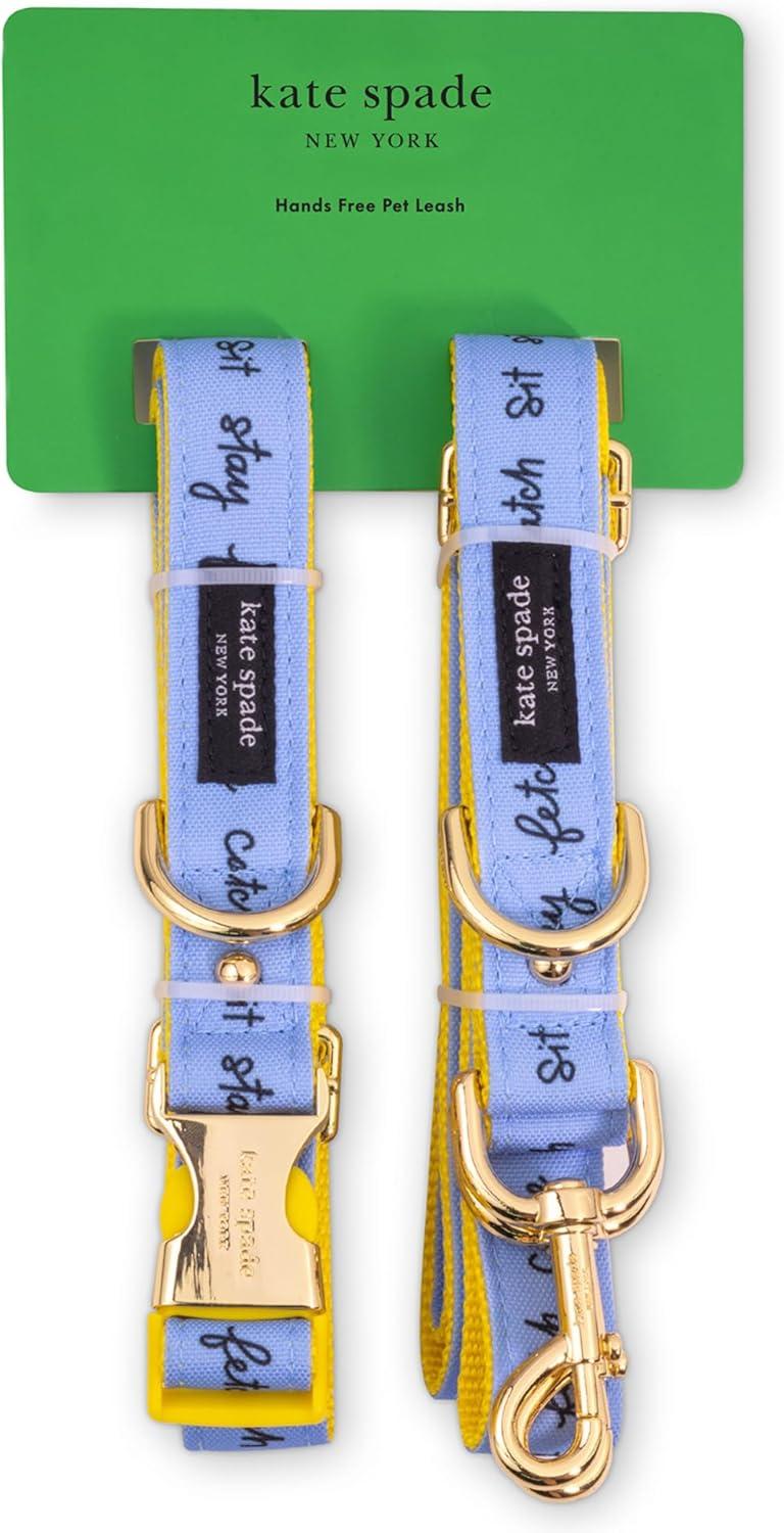 imageKate Spade New York Hands Free Leash for Dog Walking Adjustable Waist Leash 34quot60quot Long Pet Lead with Gold Metal Hardware Raining Cats and Dogs