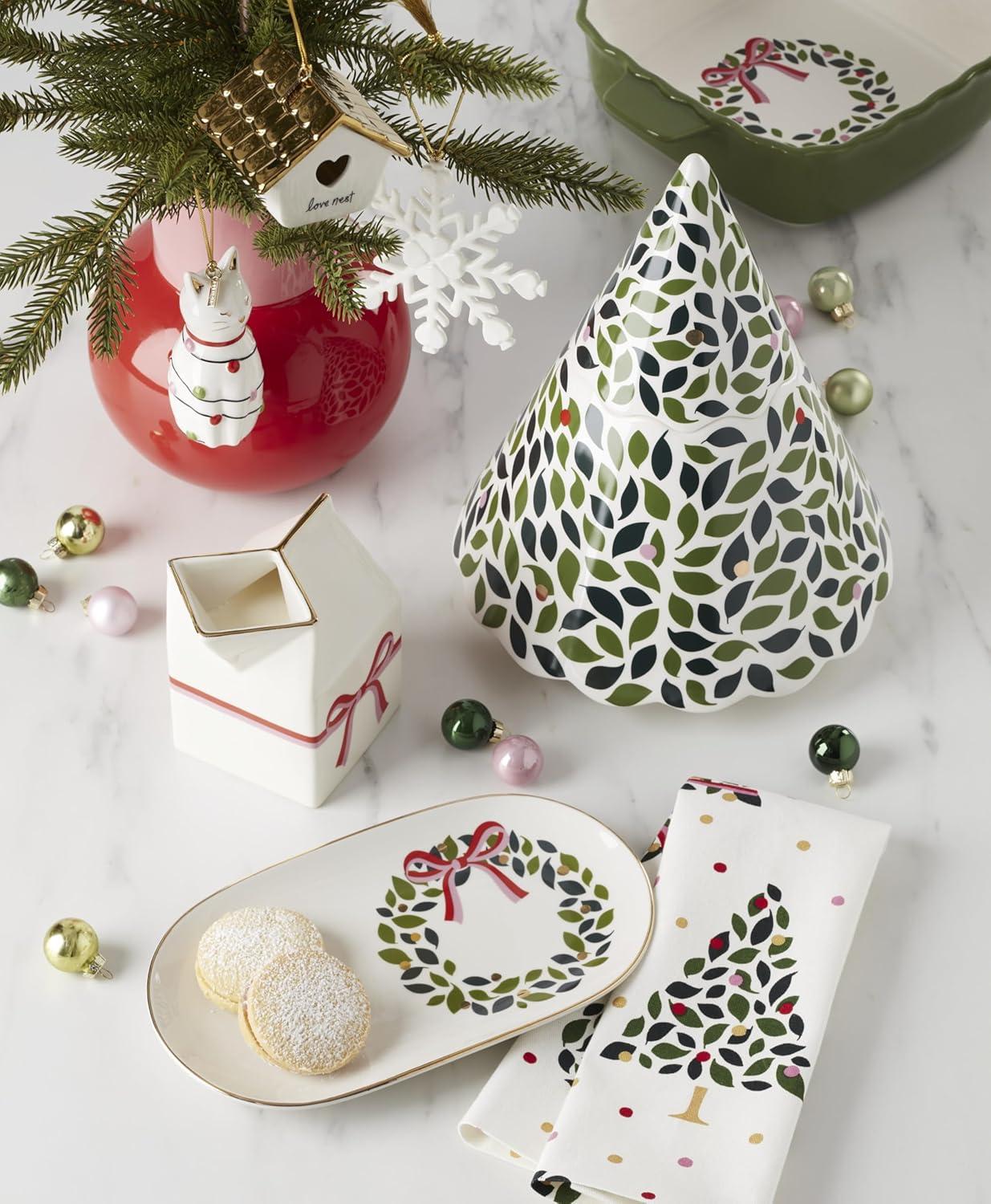 imagekate spade new york Be Jolly Milk ampamp Cookie Plate Christmas Serveware Festive Holiday