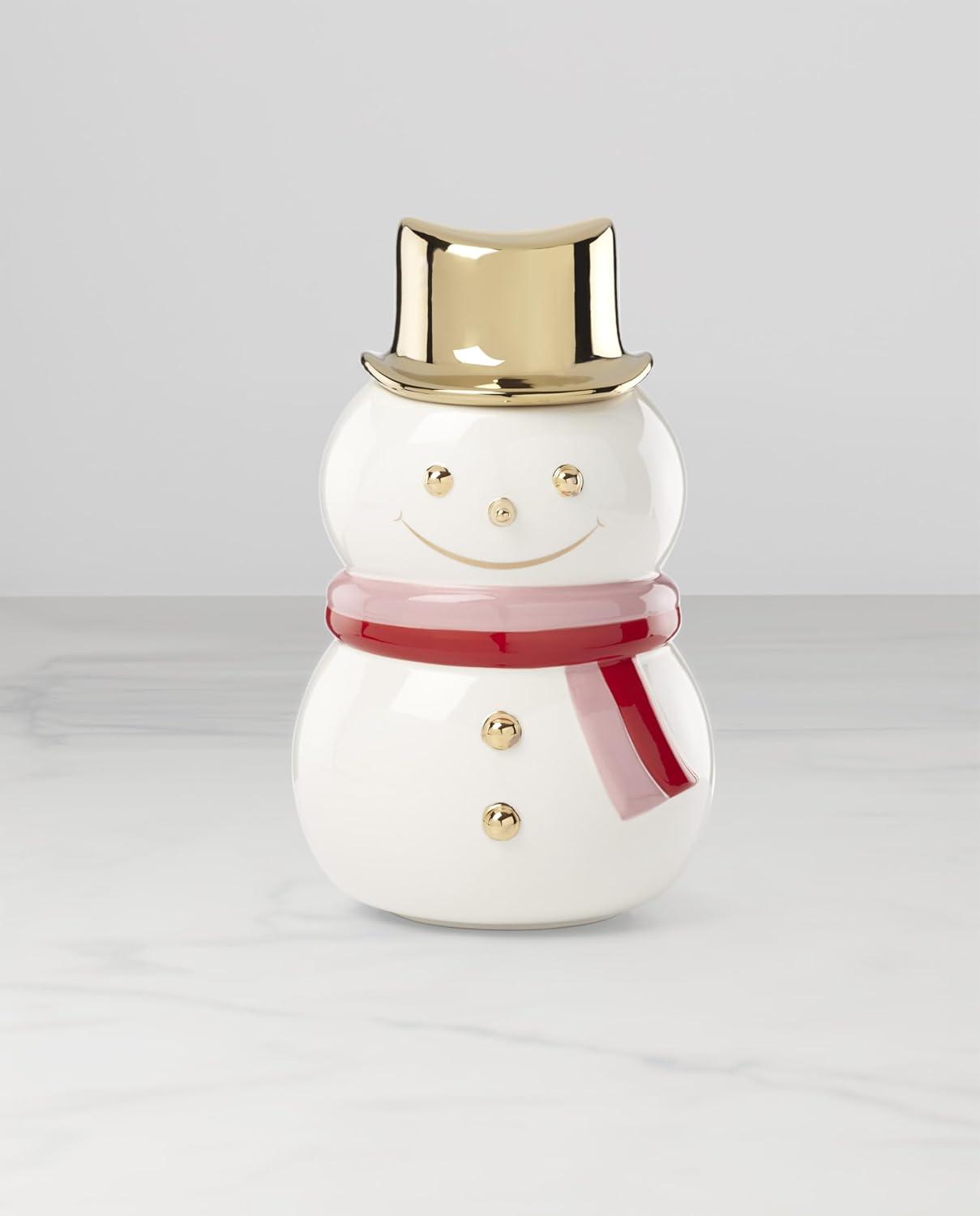 imagekate spade new york Be Jolly Snowman Cookie Jar Christmas Kitchen Festive Holiday Decor