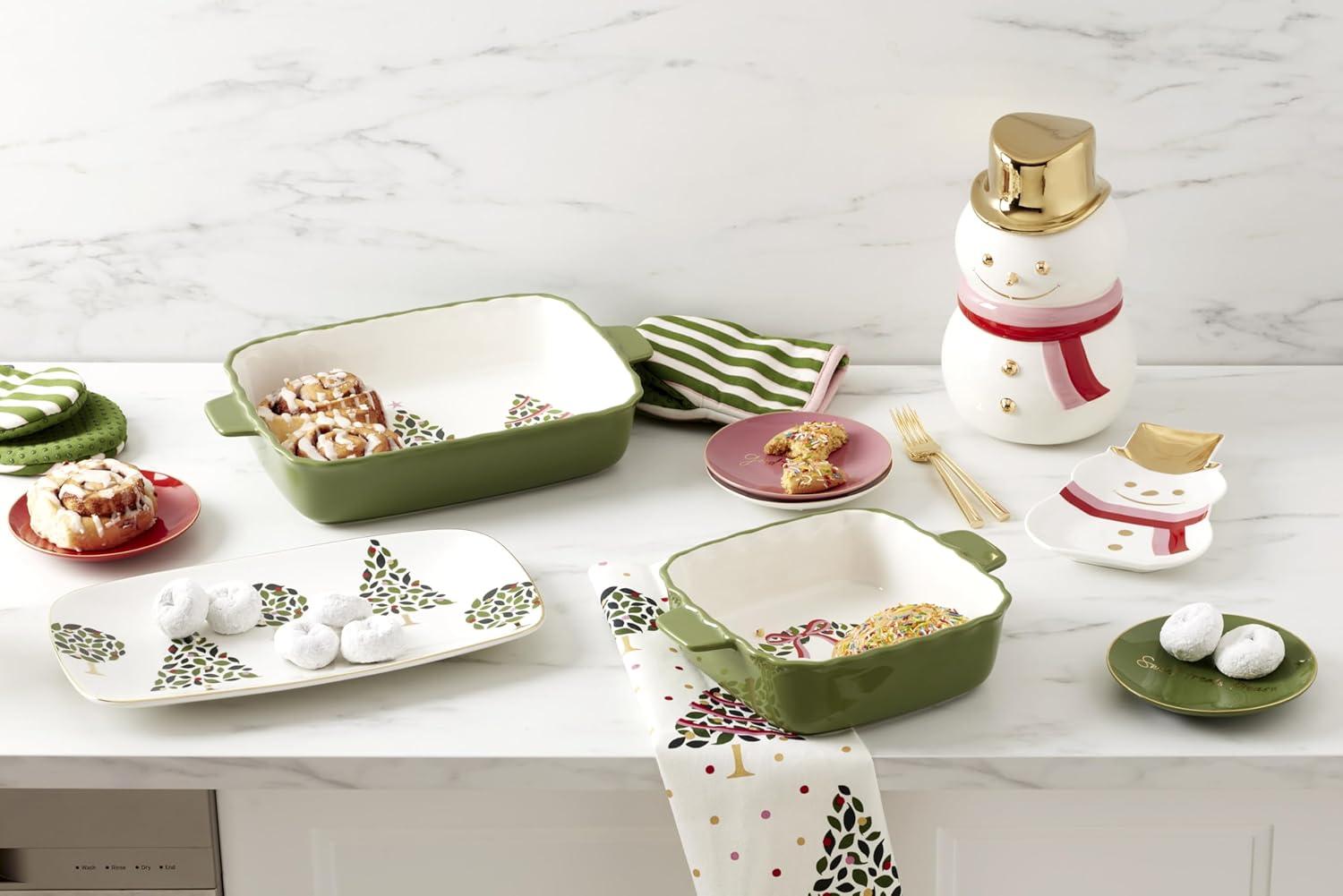 imagekate spade new york Be Jolly Snowman Cookie Jar Christmas Kitchen Festive Holiday Decor