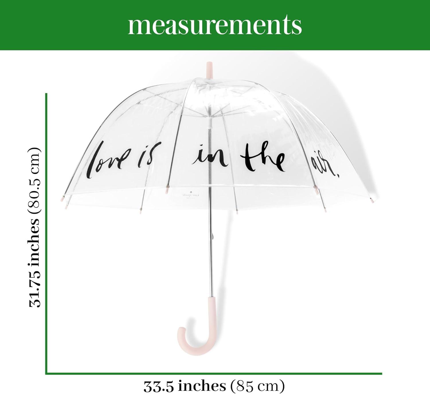 imagekate spade new york Clear Umbrella for Rain Large Bubble Umbrella for Weddings Love Is In The Air