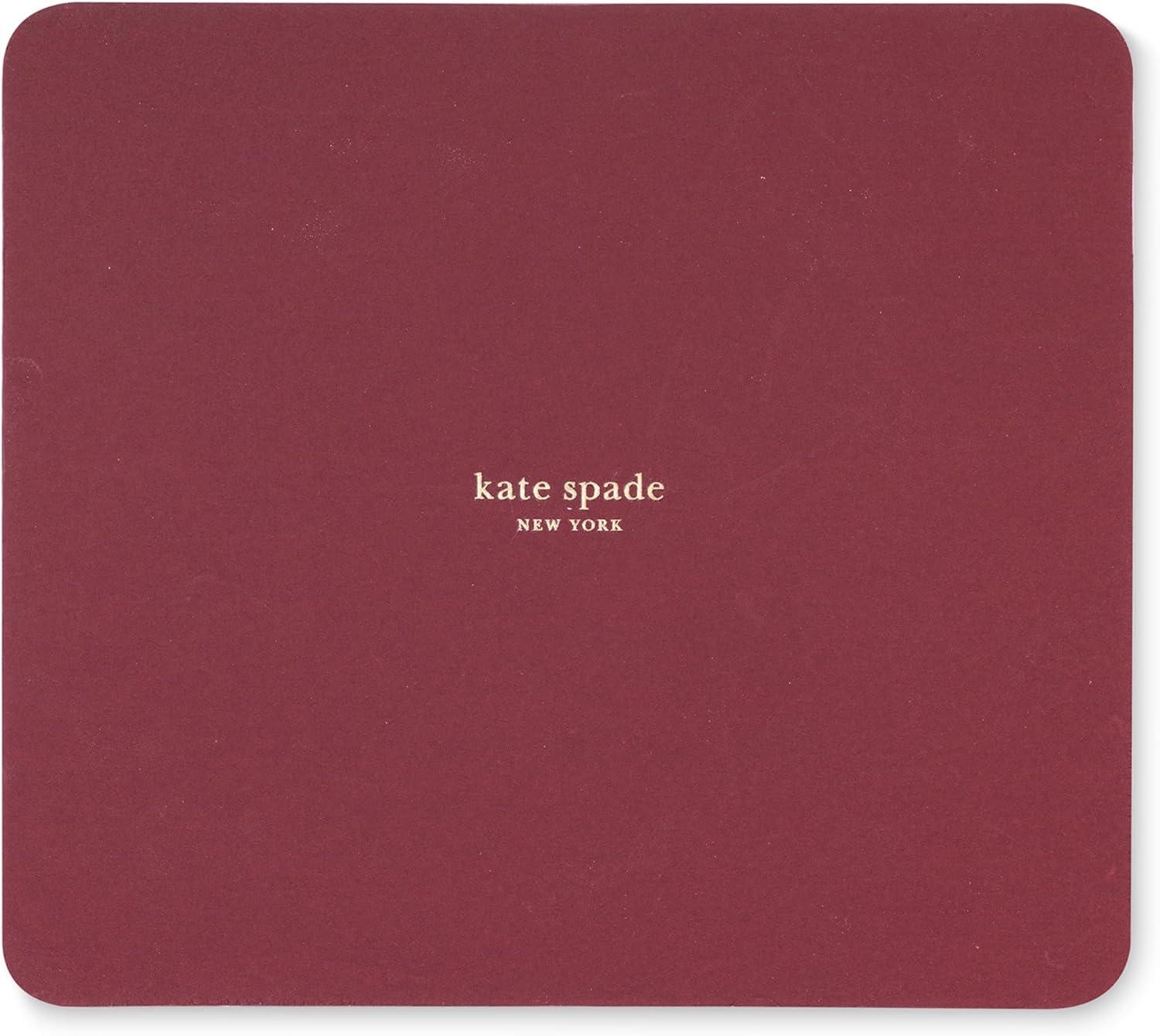 imagekate spade new york Leatherette Mouse Pad 9quot x 8quot Mouse Mat with NonSlip Back Cute Mouse Pad for Office Desk Book Club