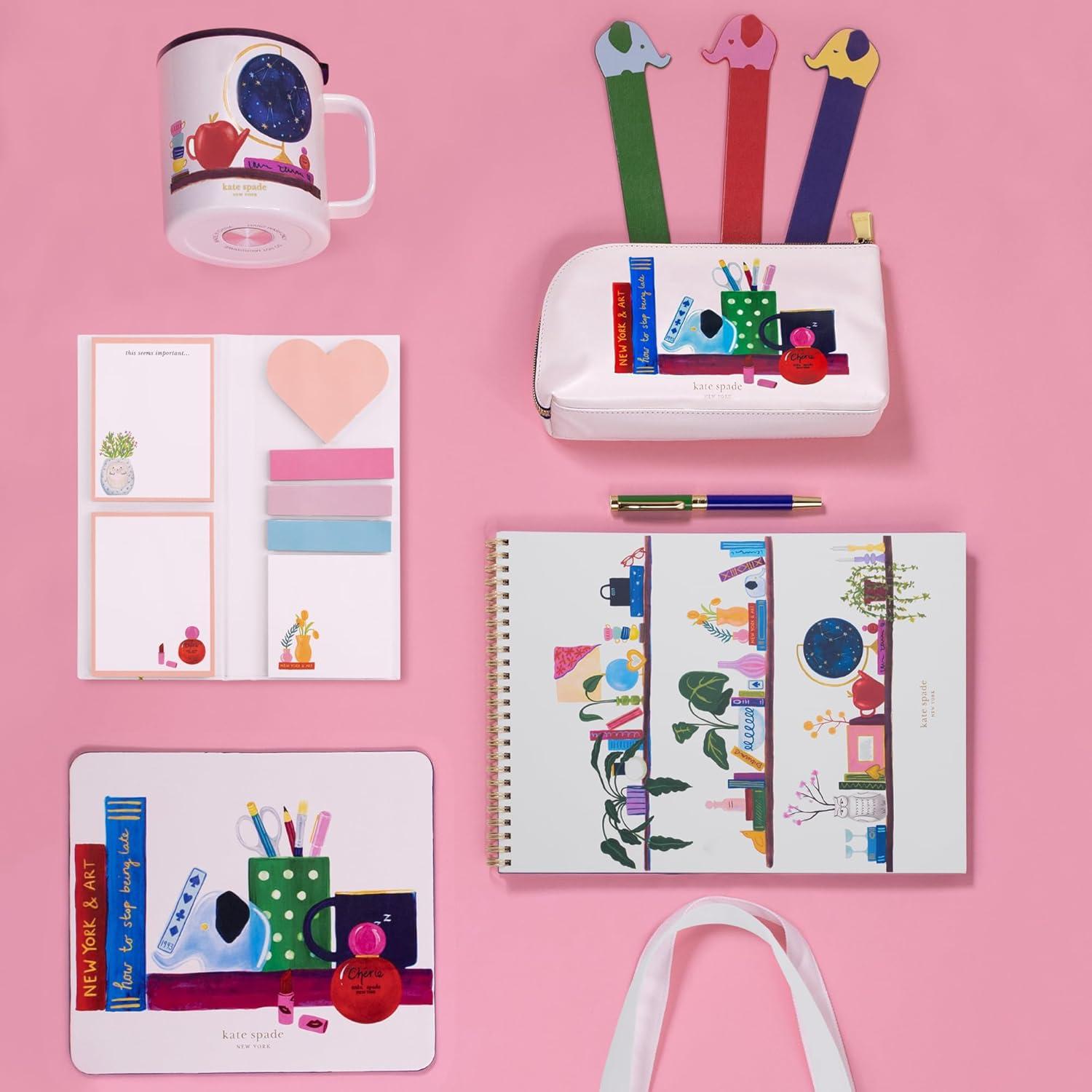 imagekate spade new york Leatherette Mouse Pad 9quot x 8quot Mouse Mat with NonSlip Back Cute Mouse Pad for Office Desk Charmed Library