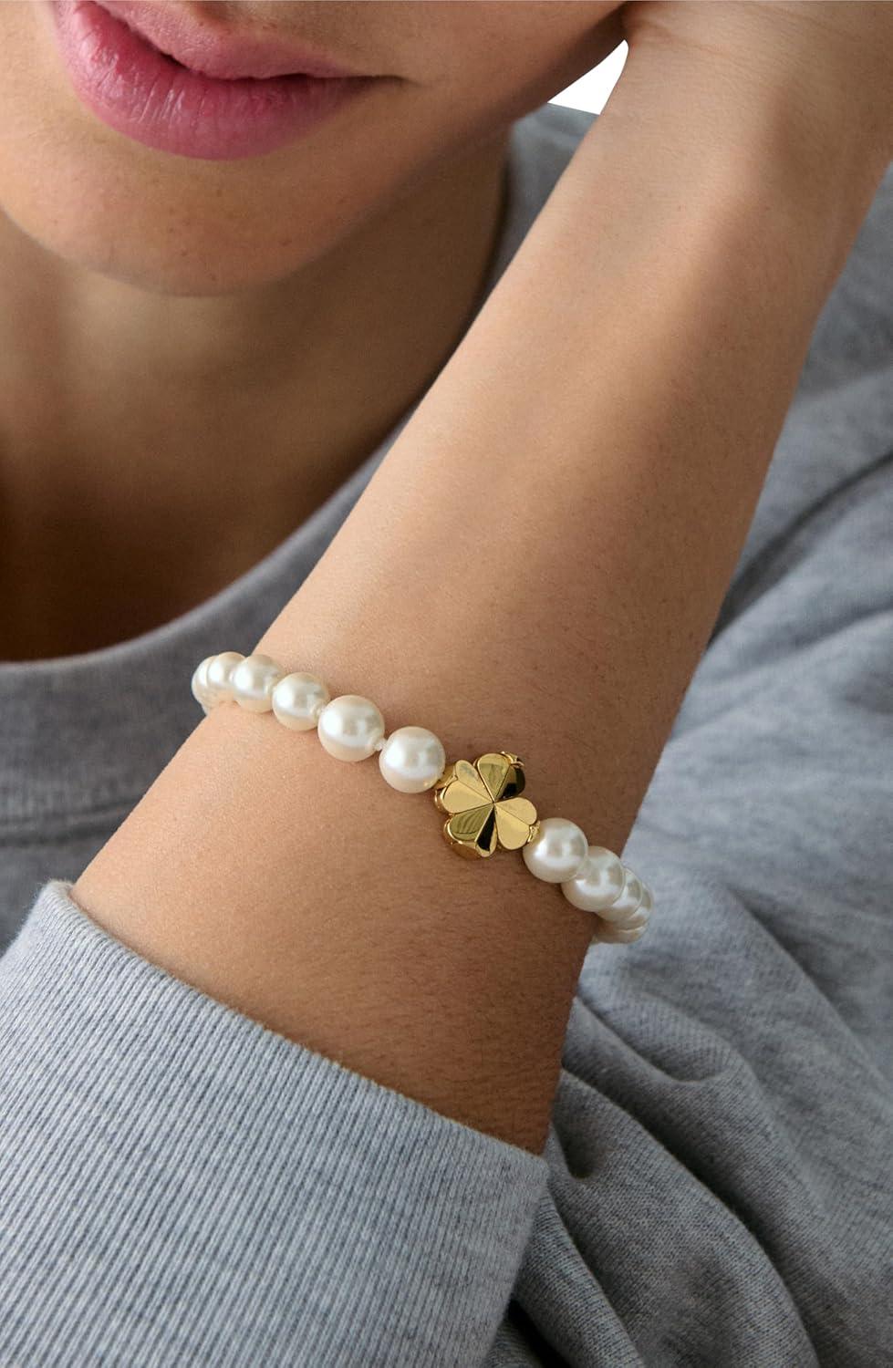 imagekate spade new york Spade Flower Pearl Bracelet