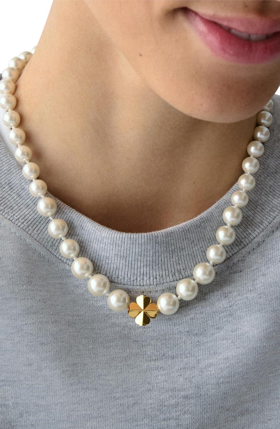 imagekate spade new york Spade Flower Pearl Short Necklace