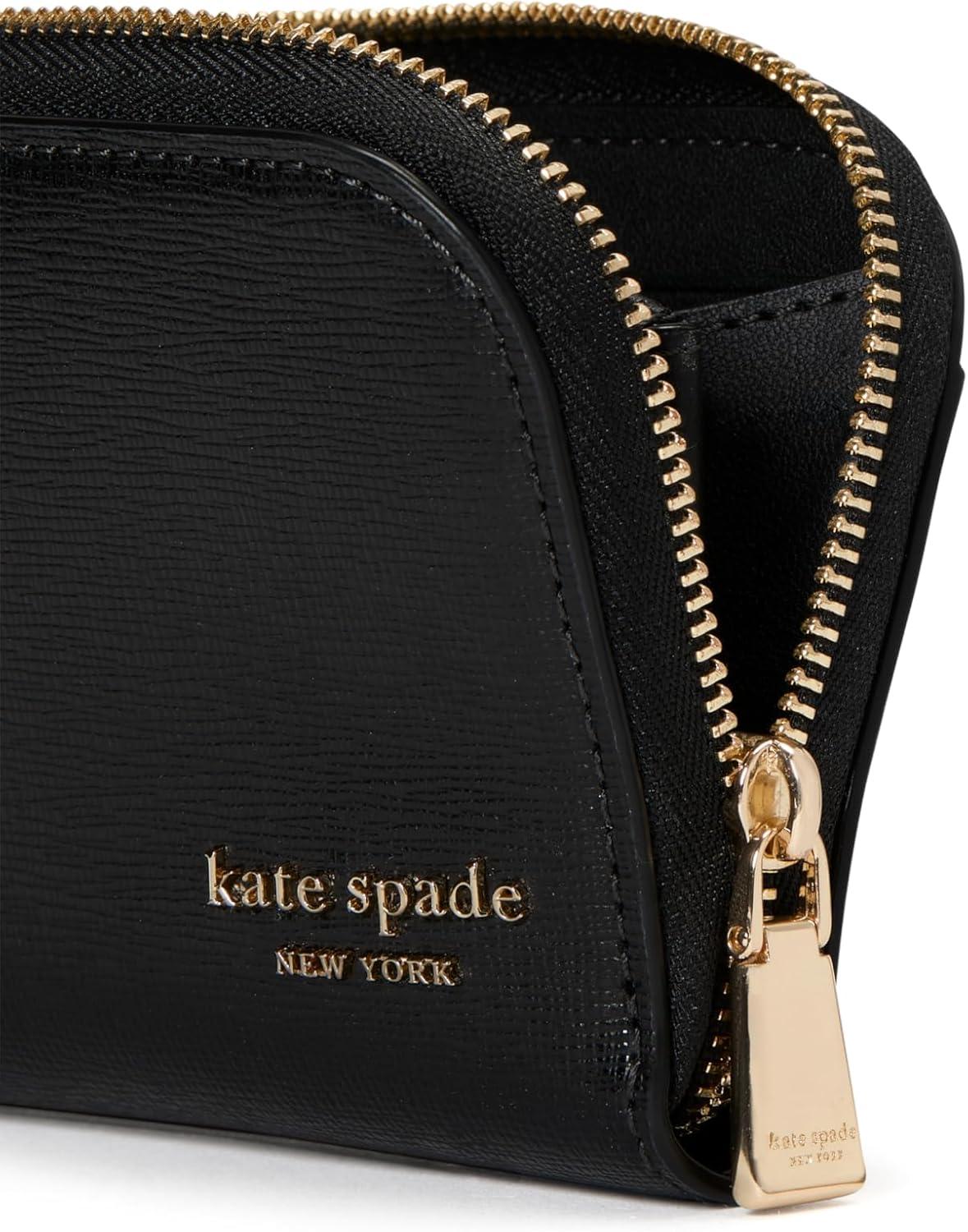 imagekate spade new york Womens Devin Saffiano Leather Zip Card Case Black