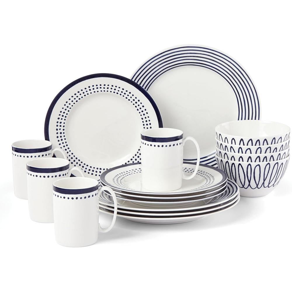 imageKate Spade New York Charlotte Street East 4 Piece Place SettingBlue16Piece Place Setting