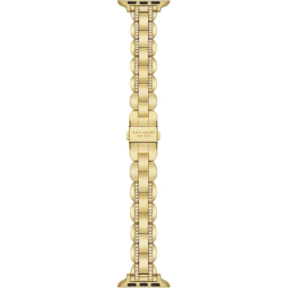 imageKate Spade New York Designer Interchangeable Stainless Steel Band Compatible with Your 384041mm Apple Watch Series 987654321SEGold Scallop
