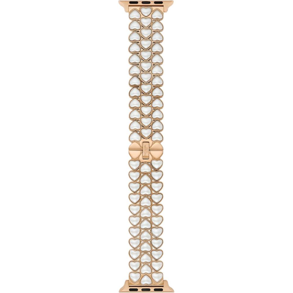imageKate Spade New York Designer Interchangeable Stainless Steel Band Compatible with Your 384041mm Apple Watch Series 987654321SEPearl Heart