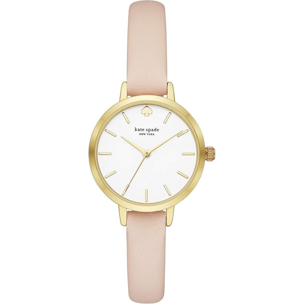 imageKate Spade New York Metro Slim Womens Watch with Alloy Steel Bracelet or Leather BandGoldBlush