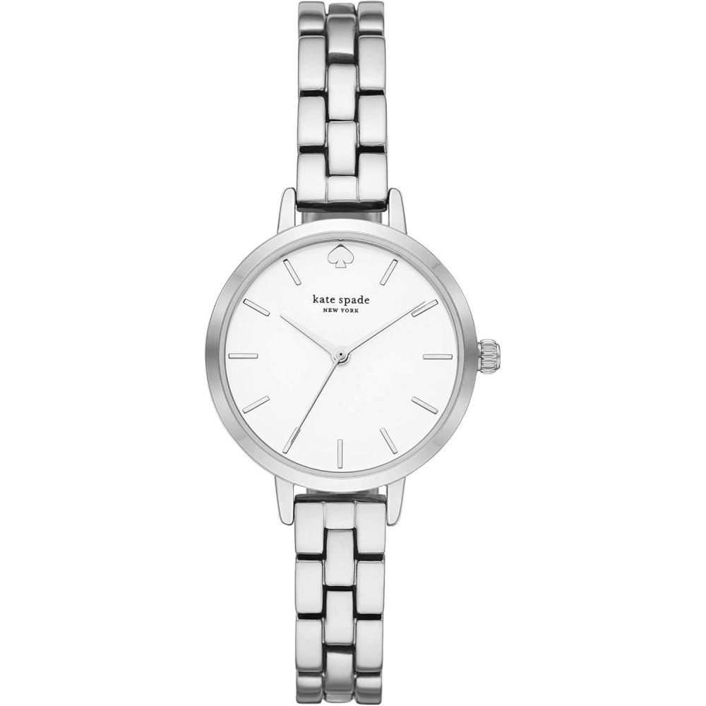 imageKate Spade New York Metro Slim Womens Watch with Alloy Steel Bracelet or Leather BandSilver