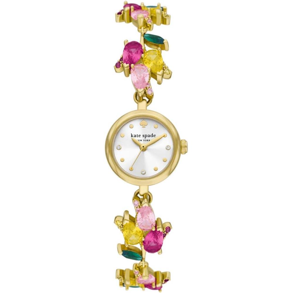 imageKate Spade New York Monroe JewelryInspired Womens Watch with Stainless Steel BraceletCrystal Floral