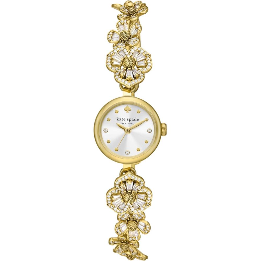 imageKate Spade New York Monroe JewelryInspired Womens Watch with Stainless Steel BraceletGold Floral