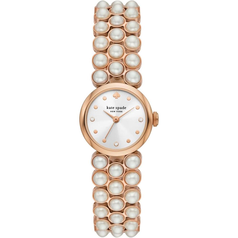 imageKate Spade New York Monroe JewelryInspired Womens Watch with Stainless Steel BraceletRose Pearl