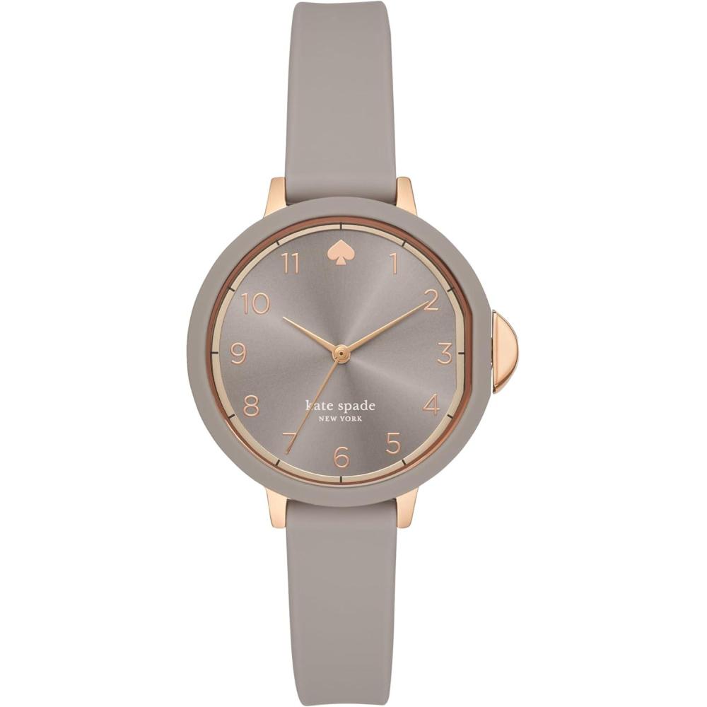 imageKate Spade New York Park Row Womens Watch with Silicone BandRose Gold Taupe