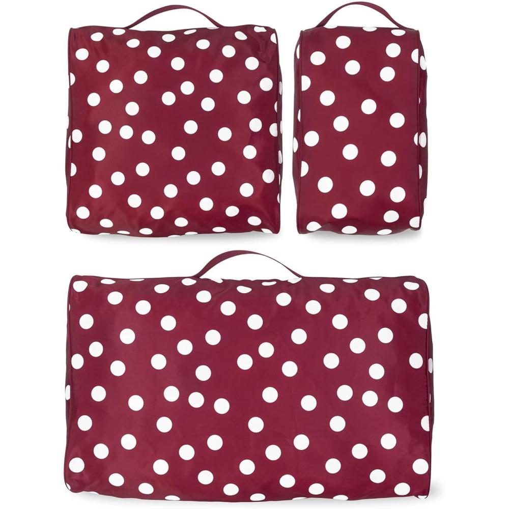 imageKate Spade New York Set of 3 Packing Cubes for Suitcase Travel Organizers Small Medium Large with Handles Julie DotJulie Dot