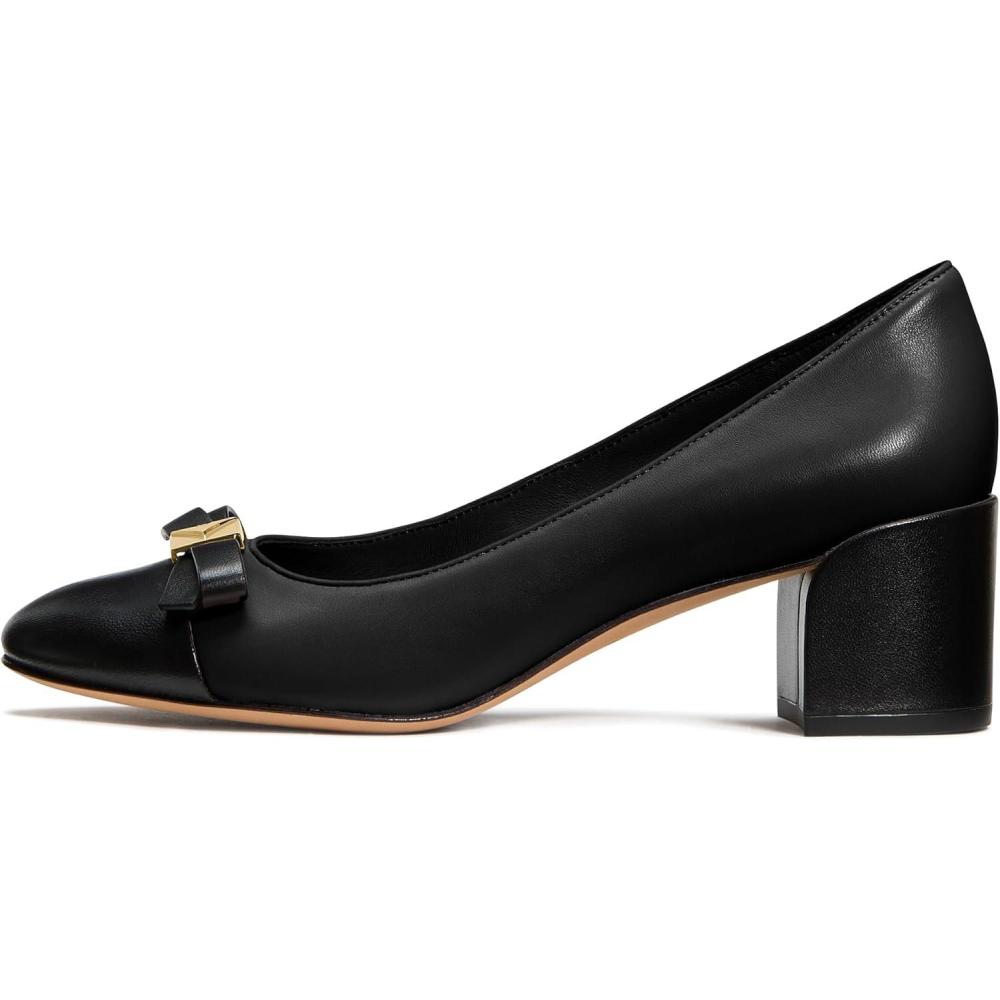 imageKate Spade New York Womens Deco Bow Smooth Leather Ballet PumpBlack