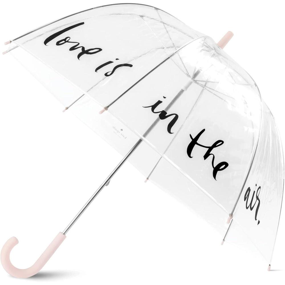 imagekate spade new york Clear Umbrella for Rain Large Bubble Umbrella for Weddings Love Is In The Air