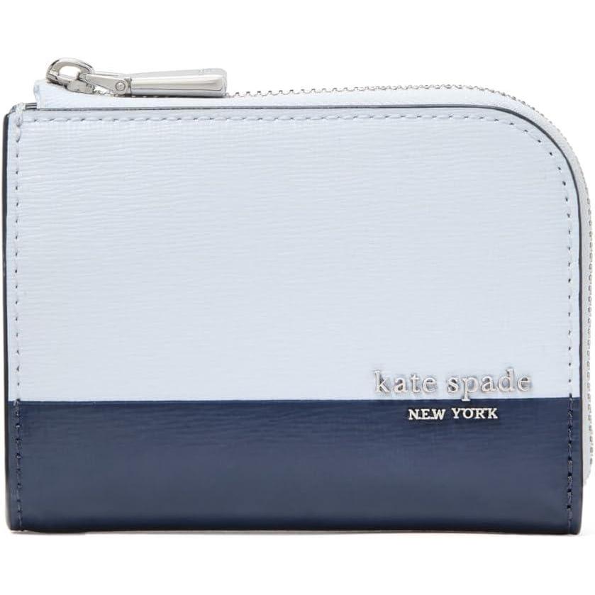 imagekate spade new york Devin Saffiano Leather Zip Card CaseColorblocked Pale Sapphirine Multi